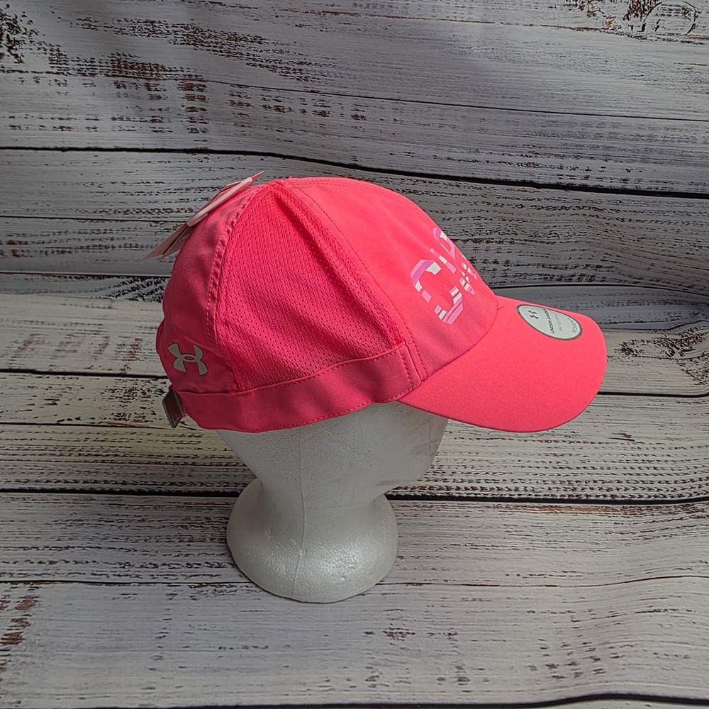Under Armour Womens Power In Pink Cure Breast Cancer Awareness Hat HeatGear New - Picture 4 of 10